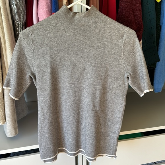 Zara Stripe Cuff High-neck Sweater. - Picture 6 of 8